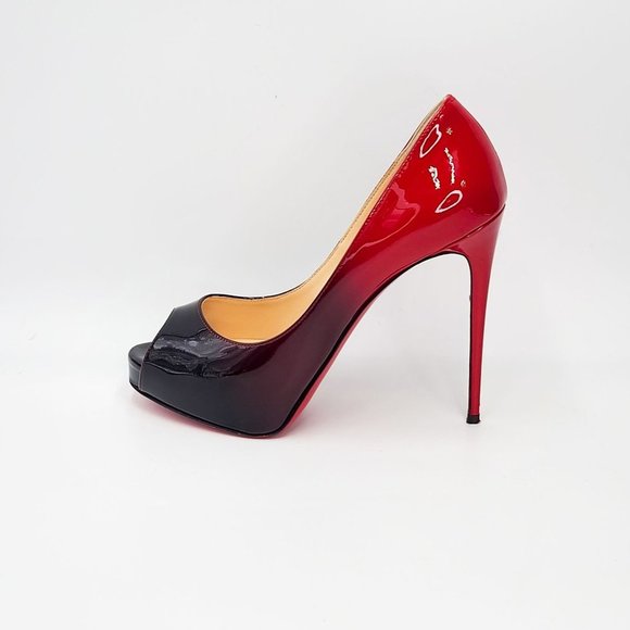 Christian Louboutin Shoes - Christian Louboutin Pumps New Very Prive 120 Black Red Fade Heels Size 36
